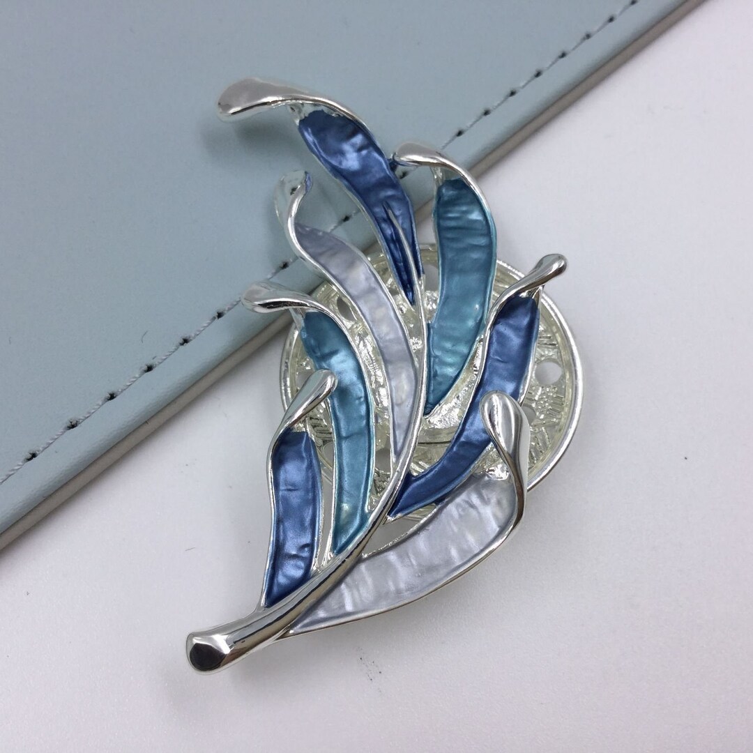 Brooch in the Wild Leaf Design 5 Colours to Choose From so Feminine for Weddings