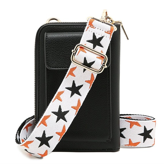 Buy Cross Body Phone Bag With Funky Strap in Black Sophisticated Online in  India 