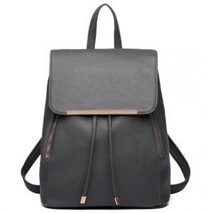 LOW STOCK Miss Lulu Faux Leather Stylish Fashion Backpack 5 Colours to ...