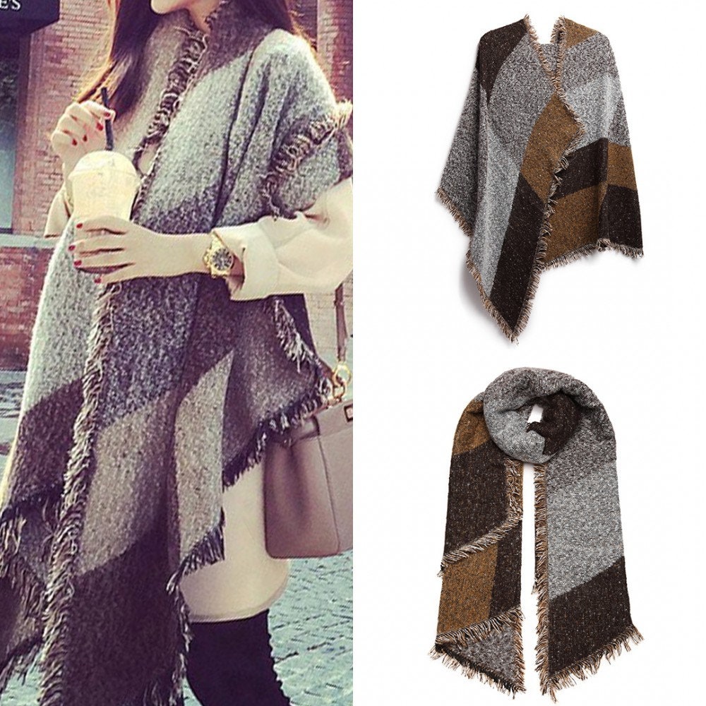 Designer Ladies Fashion Plaid Scarf Winter Warm Wrap Shawl in Etsy UK