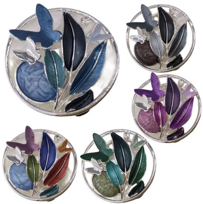 Magnetic Brooch in the gorgeous 'Butterflies on Leaves' design 5 Colours to choose from So Feminine, For Weddings, or for any occasion.. image 7