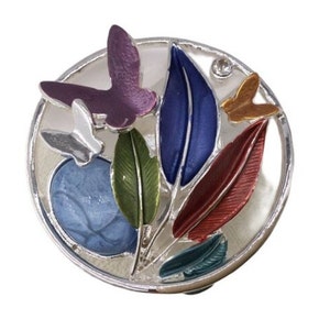 Magnetic Brooch in the gorgeous 'Butterflies on Leaves' design 5 Colours to choose from So Feminine, For Weddings, or for any occasion.. Multi Colour