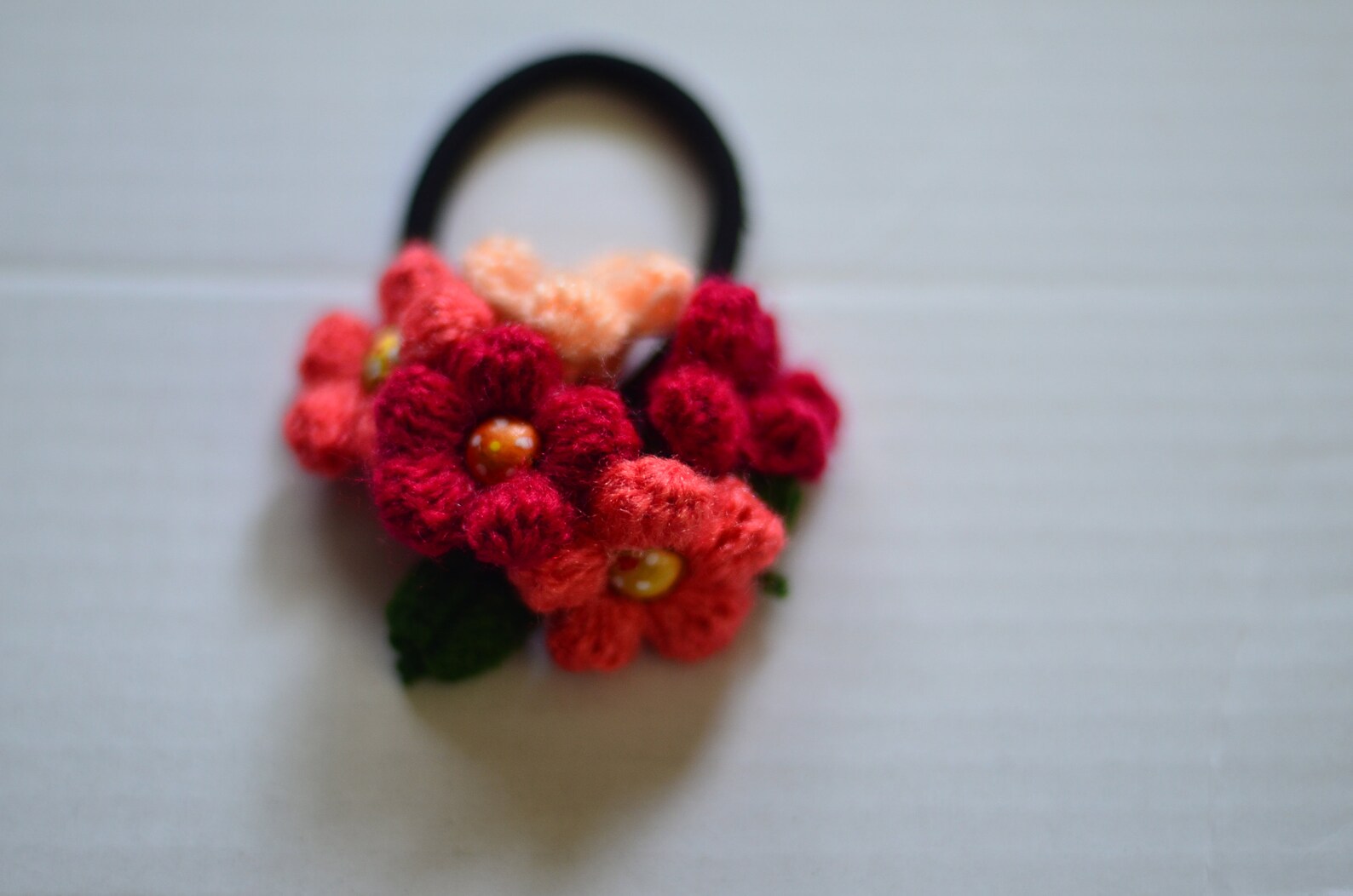Crocheted Flower Hair Tie /ponytail Holder/ Hair Accessories / - Etsy