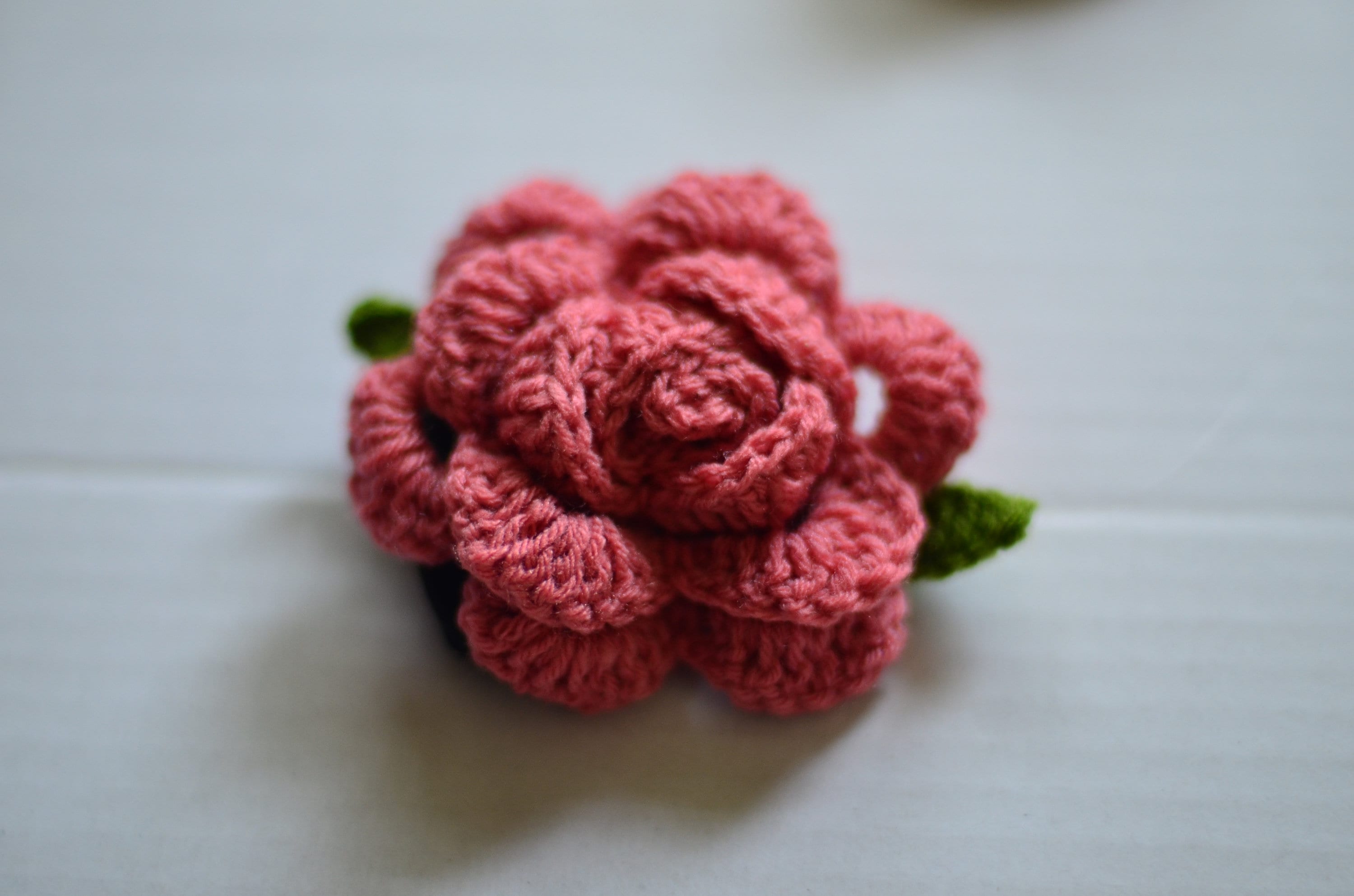 Crocheted Rose Hair Tie / Ponytail Holder / Womens Accessories - Etsy