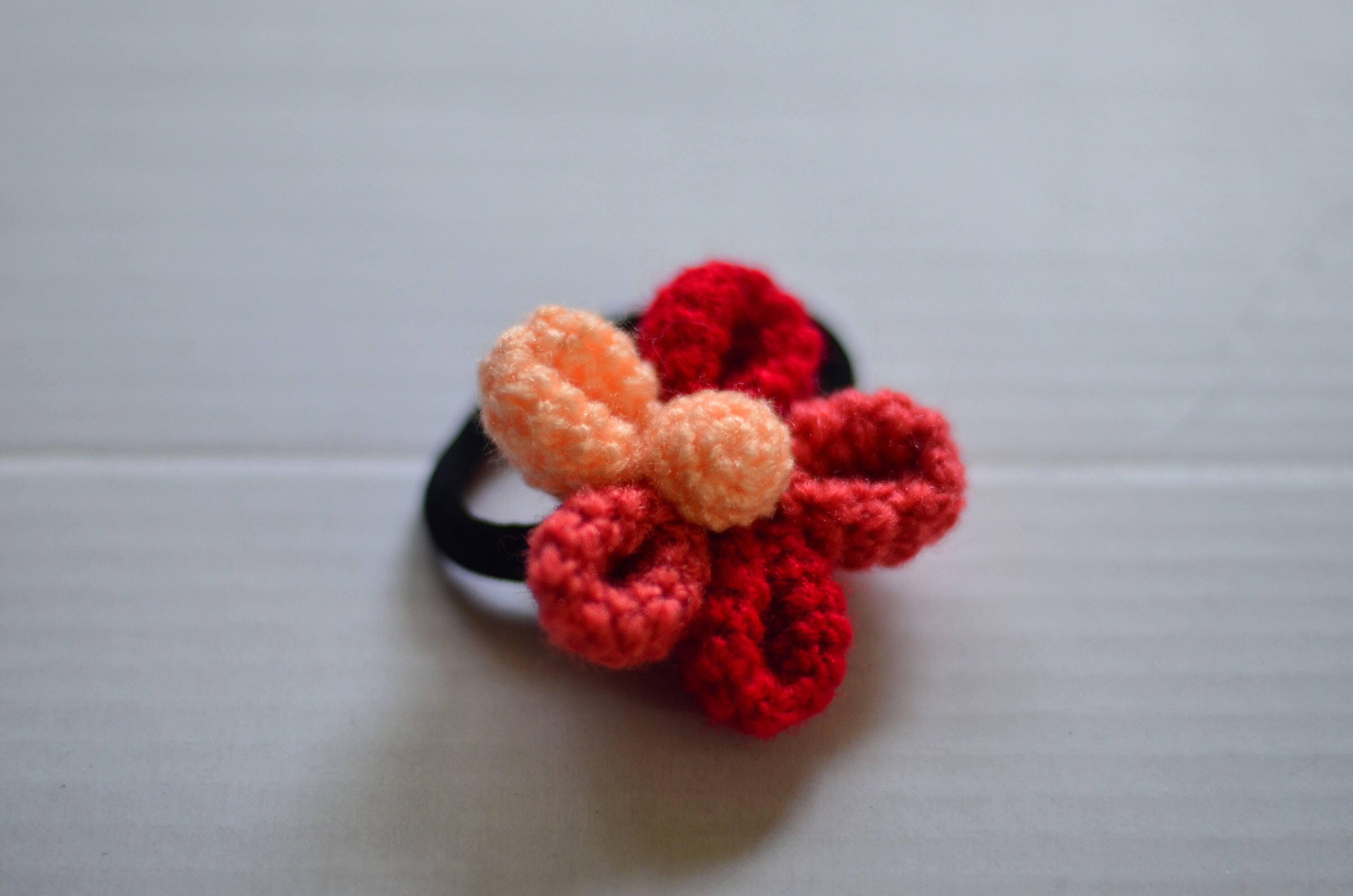 Crocheted Flower Hair Tie /ponytail Holder/ Hair Accessories / - Etsy