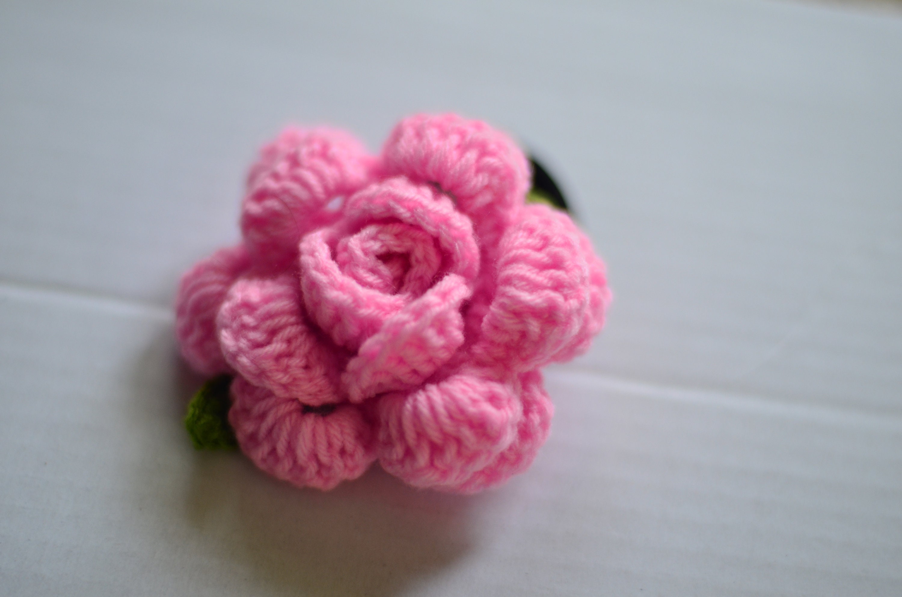 Crocheted Rose Hair Tie / Ponytail Holder / Womens Accessories - Etsy
