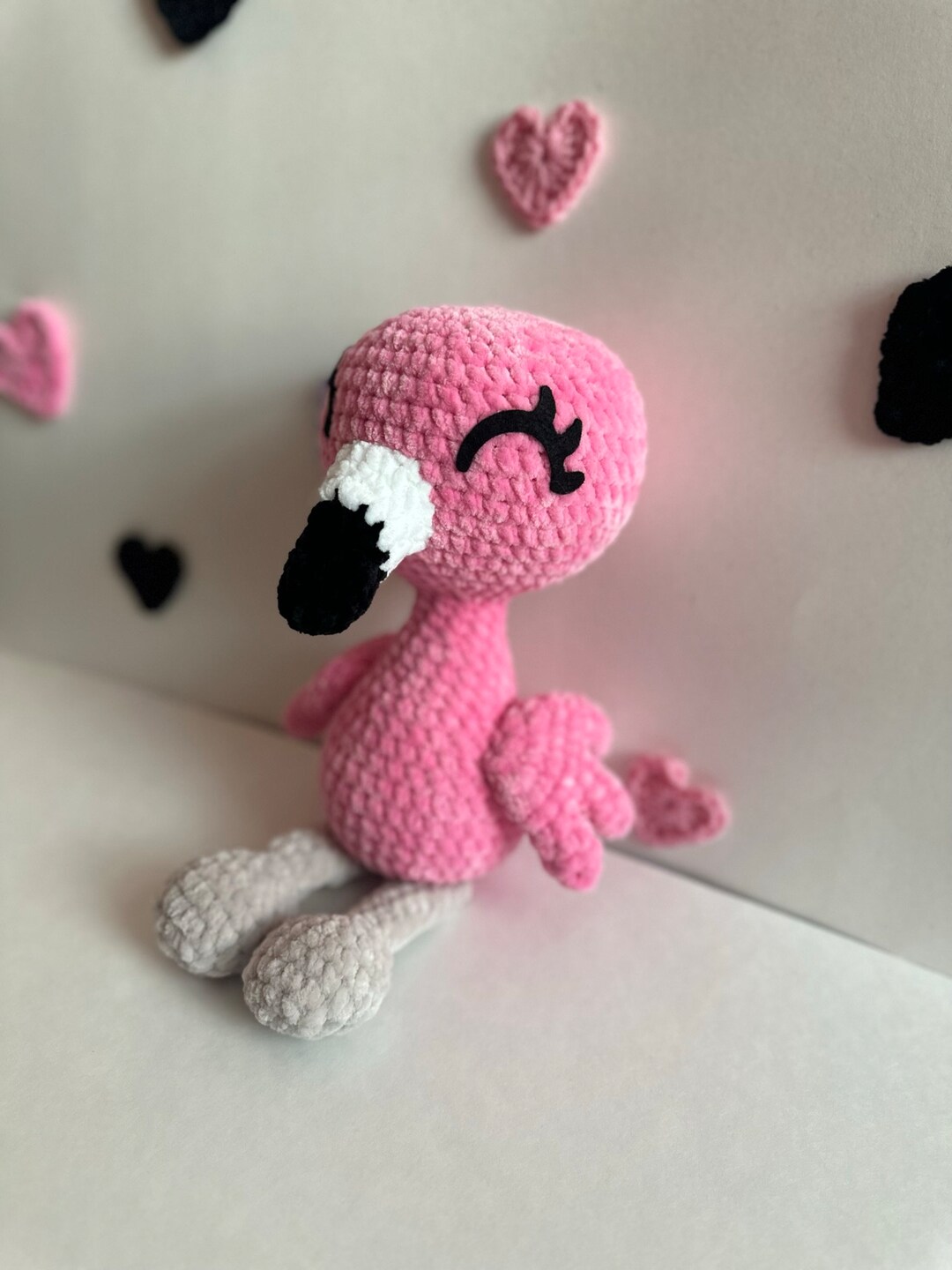 Pink Flamingo Plushie Flamingo Toy Handmade Toy Crocheted - Etsy