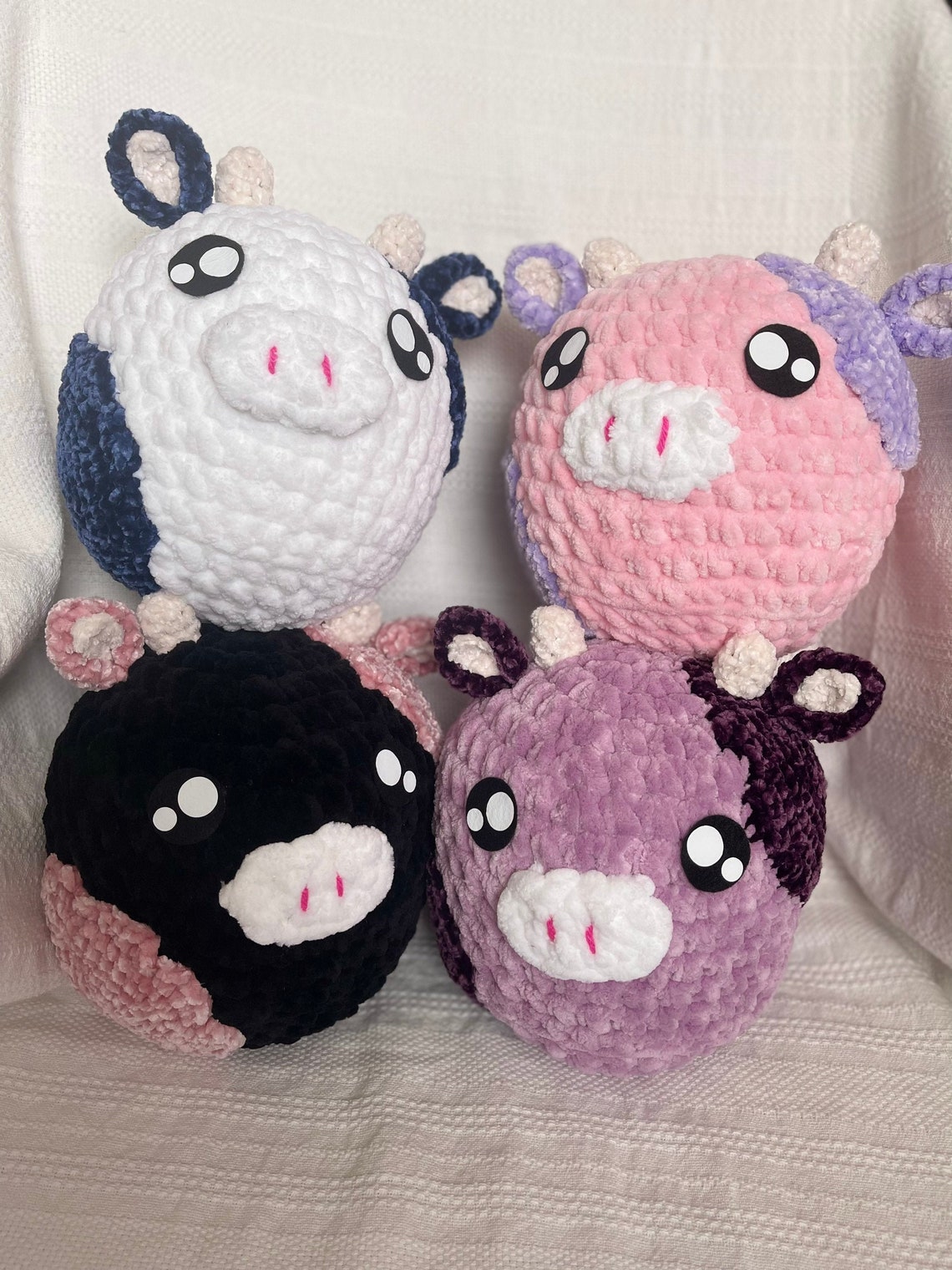 Marshmallow Cow Plushie stuffed animal squishmallow baby Etsy