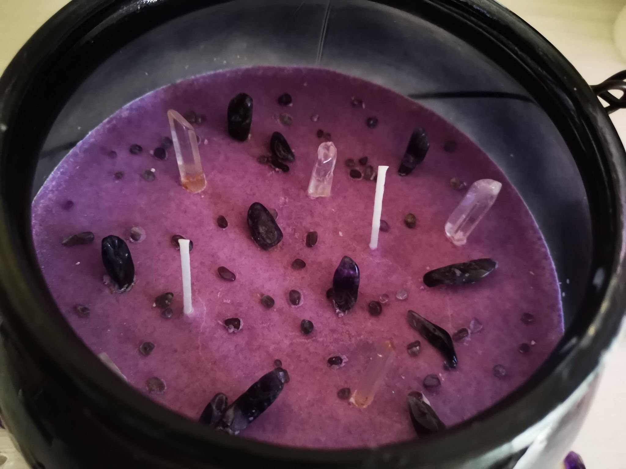 Bougies Chaudron de Lithothérapie