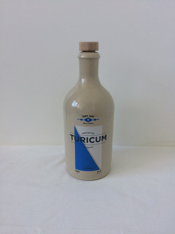 Download Empty Turicum Gin Bottle From Zurich Switzerland Ceramic Etsy