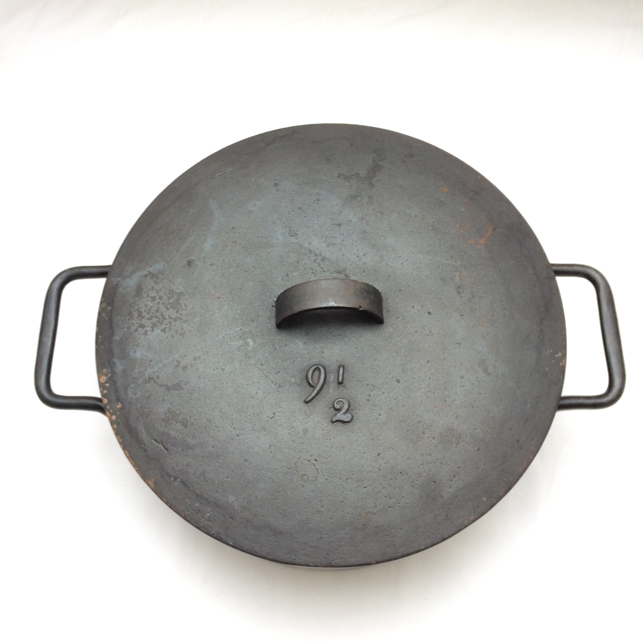 Rustic Vintage Cast Iron Pot with Lid Black Large Etsy