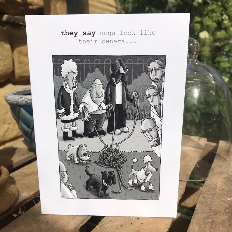 Funny Dog Lover Card / Funny Birthday Card /they Say Dogs Look - Etsy