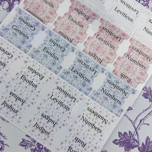 Standard size Bible Tabs Holographic  | Minimalist Old New Testament Index | Laminated Study Accessories