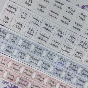 MINI Bible Tabs Holographic  | Minimalist Old New Testament Index | Laminated Study Accessories