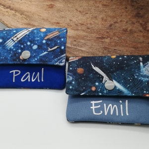 Kinder Geldbeutel mit Namen Weltall Space