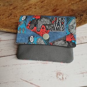 Kinder Geldbörse mit Namen Dino Rock Star Games