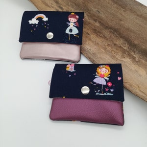 Mädchen Geldbeutel Prinzessin Elfe Feen mit Namen Blau Rosa Berry