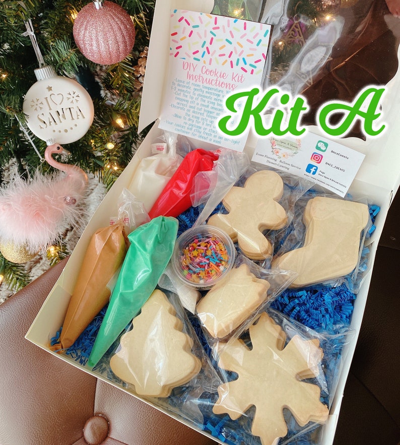 Kit de biscuits DIY de Noël/ kit de décoration de biscuits/ 15 biscuits/ Cadeau danniversaire image 1