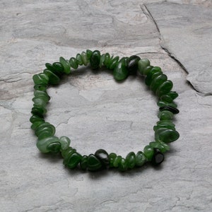 Nephrite Jade Chip Bracelet