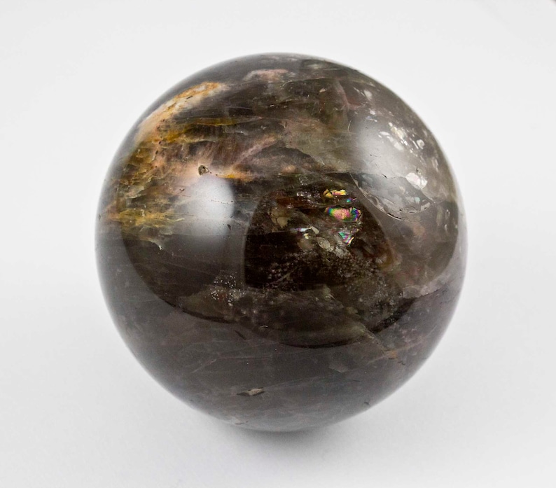 Large Black Moonstone Sphere