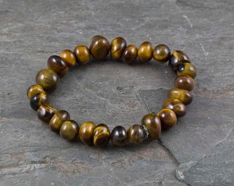 Yellow Tiger Eye Bead Bracelet