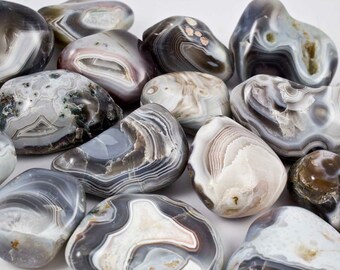 Tumbled Botswana Agate Medium and Larger Pieces