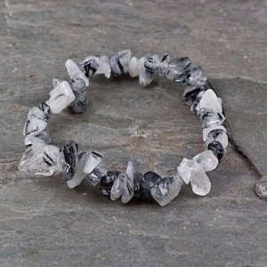 Tourmalated Quartz Chip Bracelet