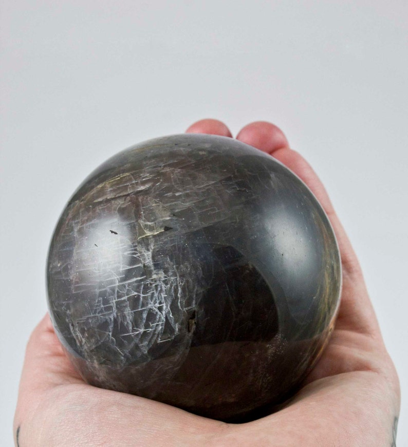 Large Black Moonstone Sphere