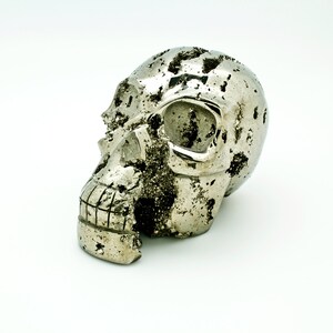 Pyrite Skull Carving