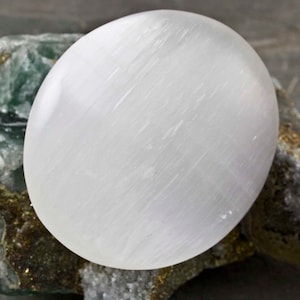 Selenite Palm Stone