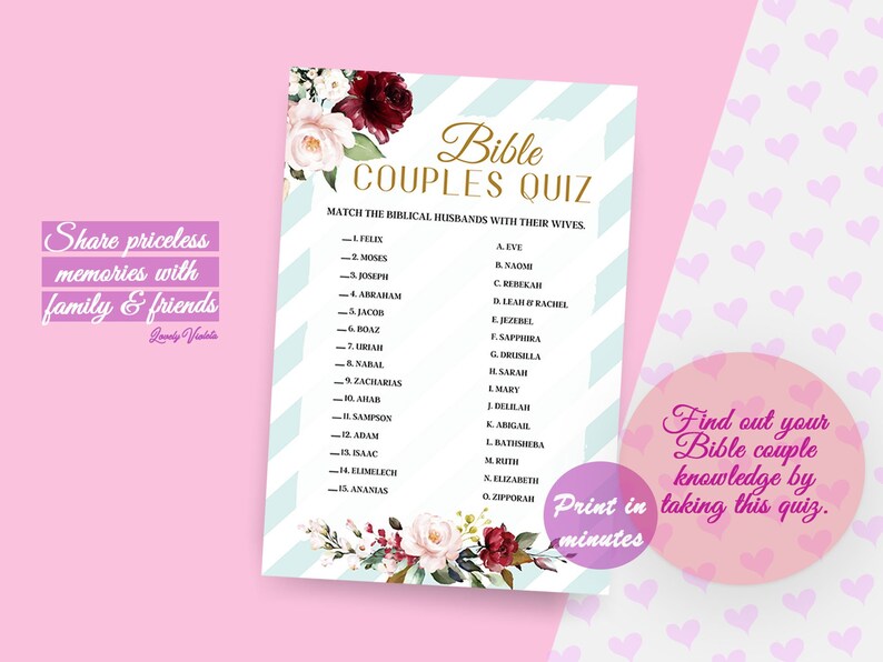 bible couples quiz church bridal shower game printable bible etsy
