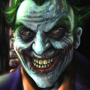 The JOKER.  Digital painting. Digital download.