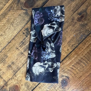 Flower Skull Headband-Cute Headband-Skeleton Headband-Floral Skull
