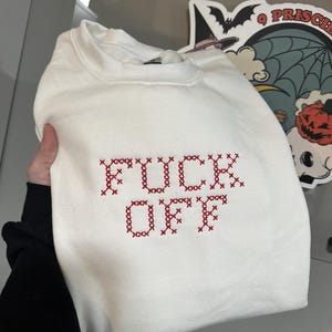 F OFF Embroidered Sweatshirt