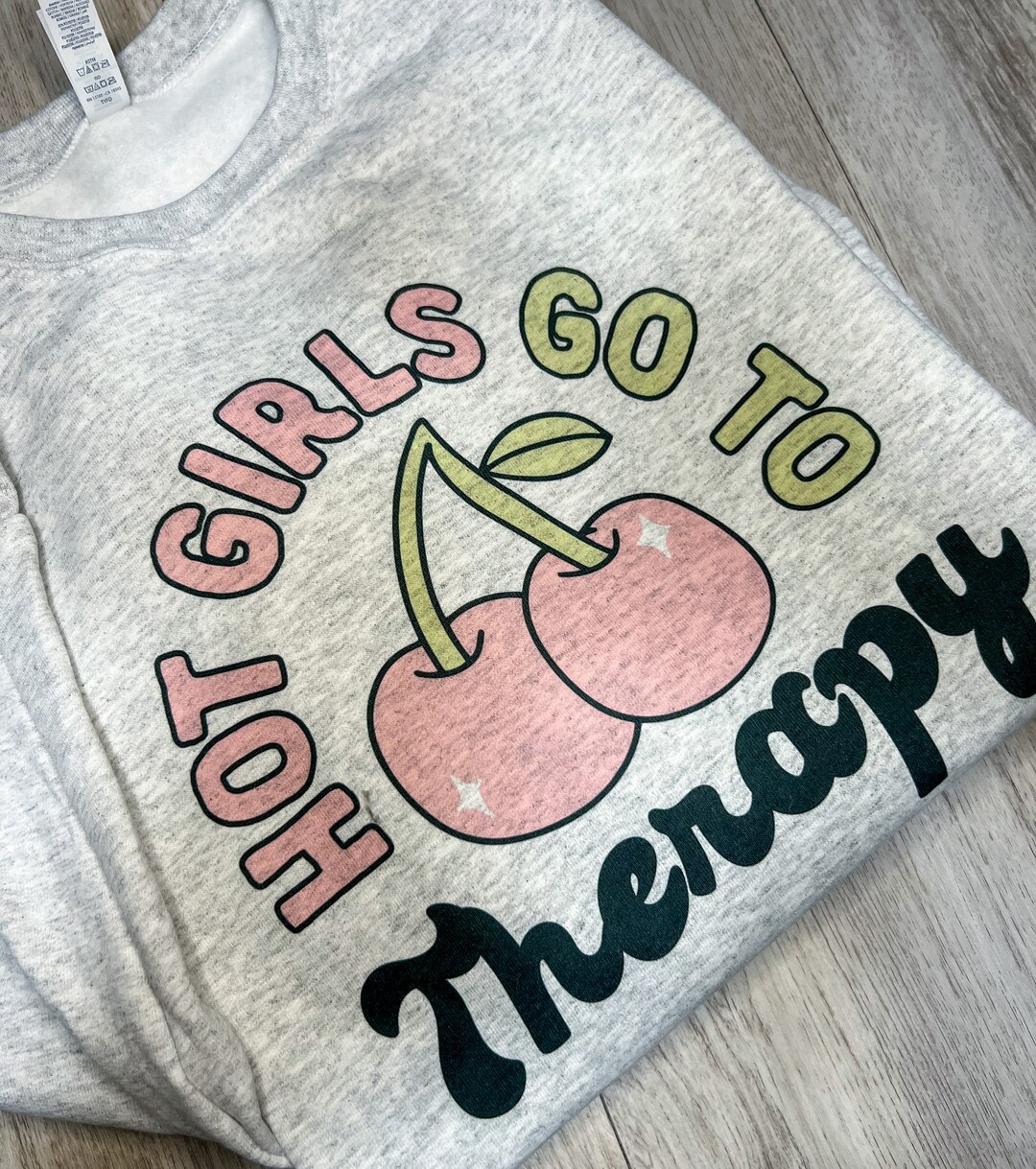 Hot Girls Go to Therapy Sweatshirt - Mental Health Oversized Fit - Etsy
