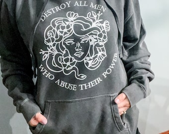 Destroy All Men Sweatshirt-Oversized Sweatshirt-Feminist Sweatshirt