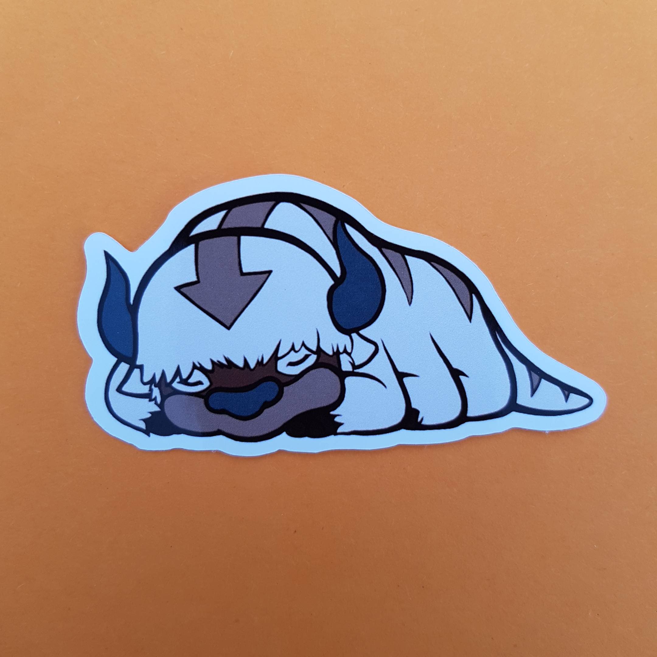ATLA Inspired Appa Sleeping Gloss or Matte Sticker Fridge Magnet Cute…