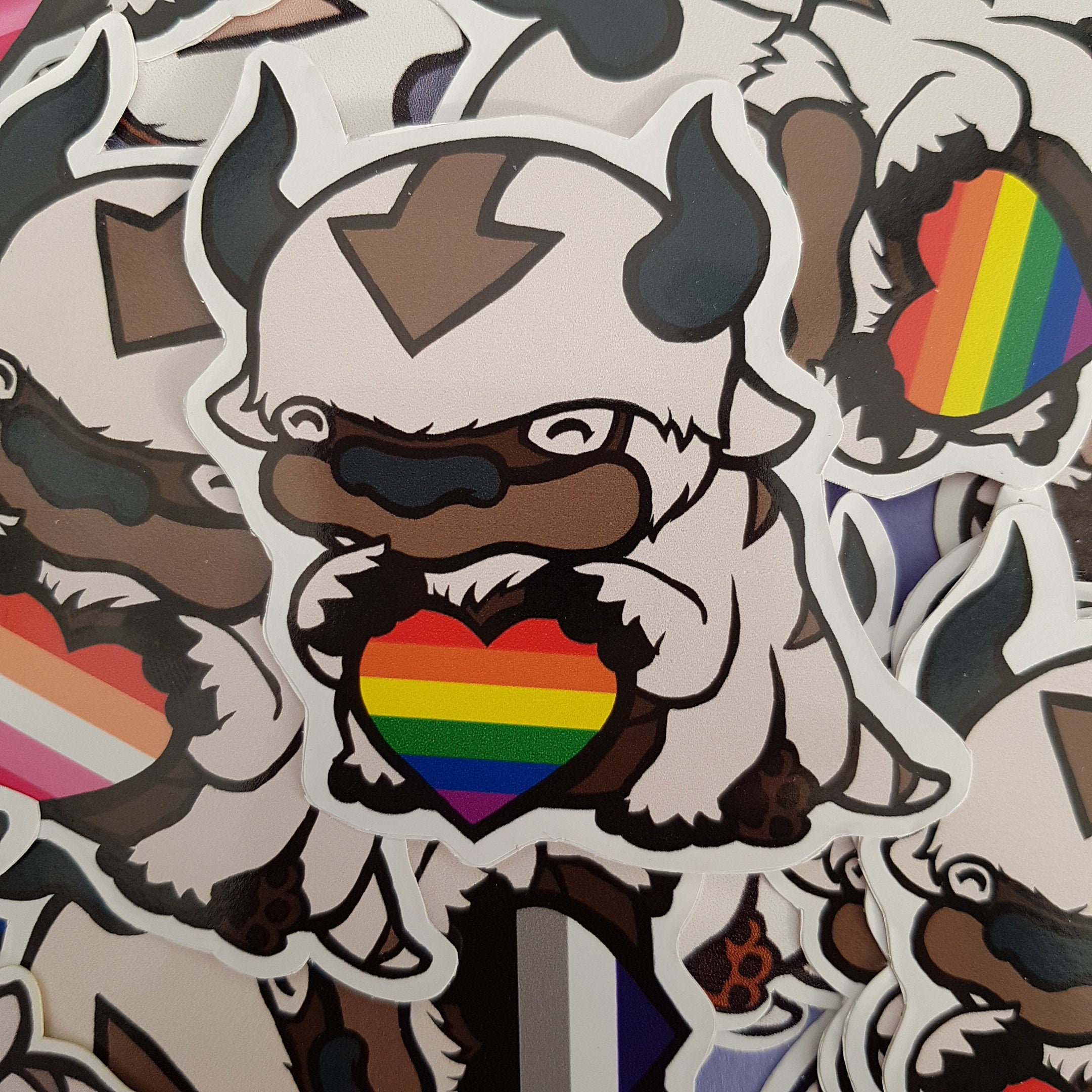 ATLA Inspired Appa Pride Sticker Gay, Lesbian, Ace, Trans, Bi, Pan, N…