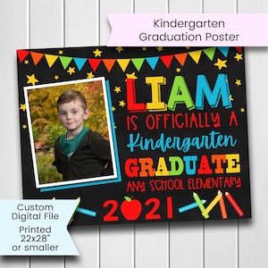 Kindergarten Graduate Poster, Preschoool Graduate Poster, Yard Sign, Graduation, Photo Prop, Class of 2024 Graduation, Digital, Printable