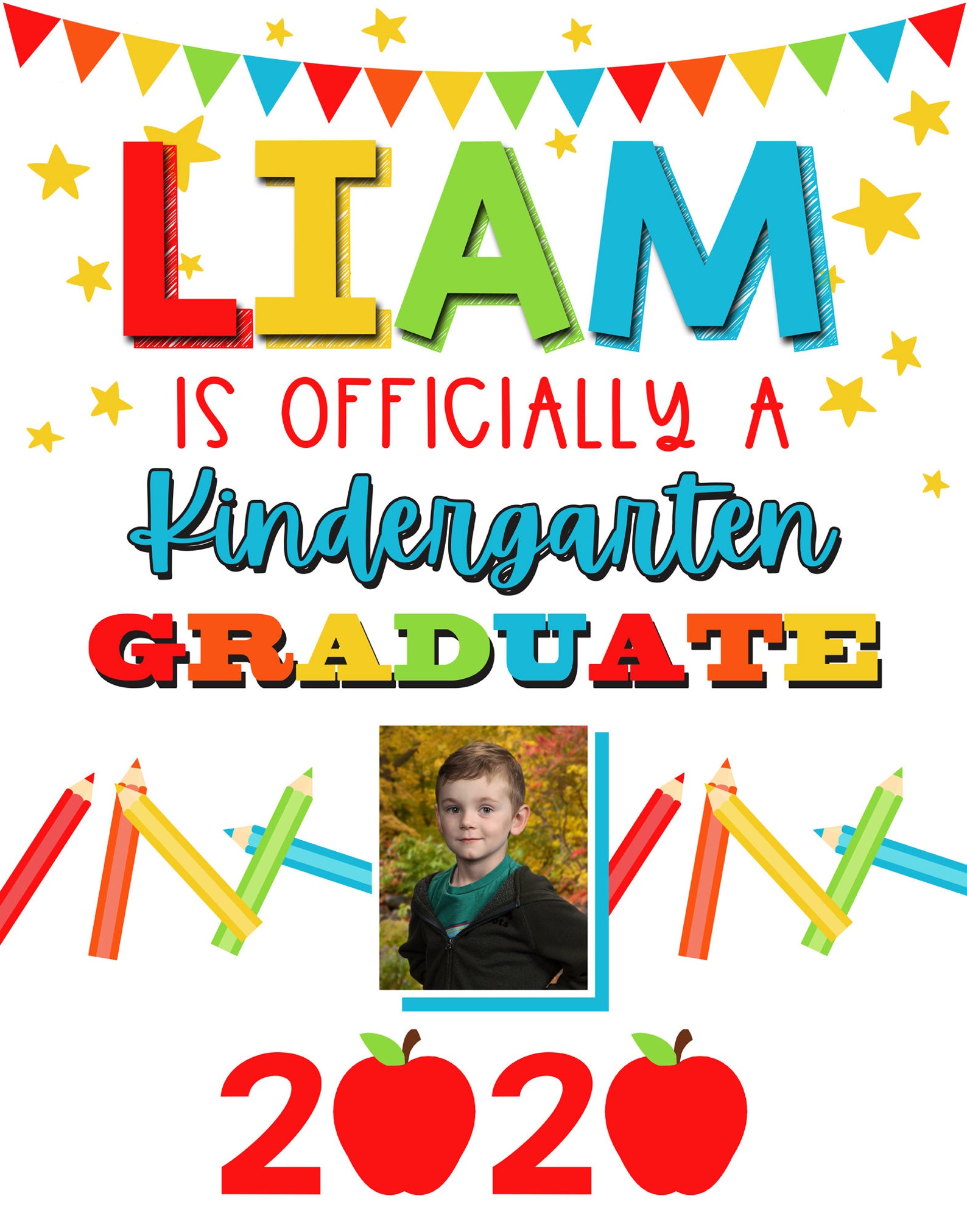 kindergarten-graduate-poster-preschoool-grad-poster-etsy
