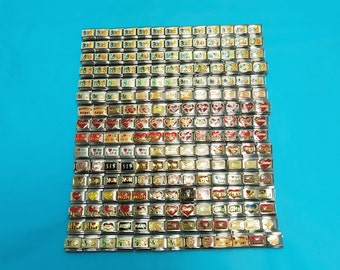 Colorful Family Italian Charms: 9MM Stainless Steel Bracelet Charm Jewelry