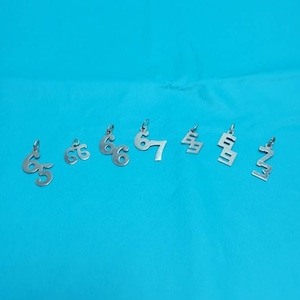 Vintage Sterling Silver Number Charm: Graduation, Sports, Birth Year