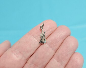 Sterling Silver Violin Charm Pendant For A Necklace