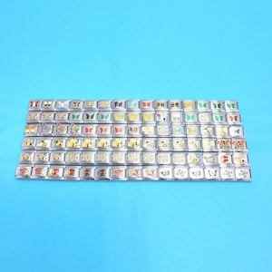 Butterfly Ladybug And Bee Italian Charms Link Charms Moth Flying Insect Red Blue Aqua Yellow Gold Green Laser Black Tan 9MM Standard Size
