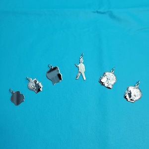 Sterling Silver Engravable Silhouette Girl Boy Standing Child Teenager Charm For Bracelet Or Pendant For Necklace Engravable Jewelry
