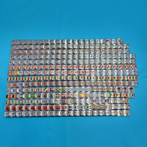 Flags Of Countries Italian Charms America Canada Mexico Germany Italy Scotland Brazil South Africa Charm 9MM Size  Stainless Steel Choose