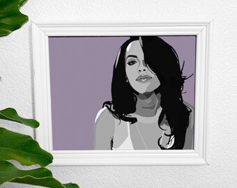 Aaliyah Art Etsy