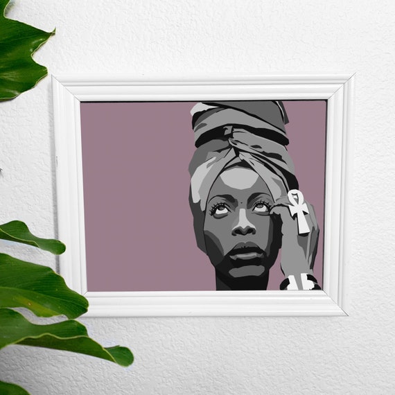 Erykah Badu Art Print 8x10 Inches Gloss Cardstock Wall Etsy