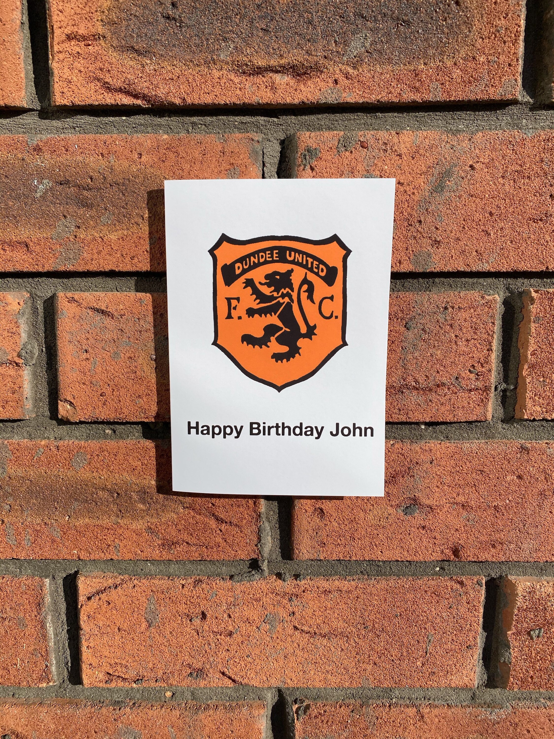 Dundee United FC Retro Crest Personalised Birthday Card Etsy
