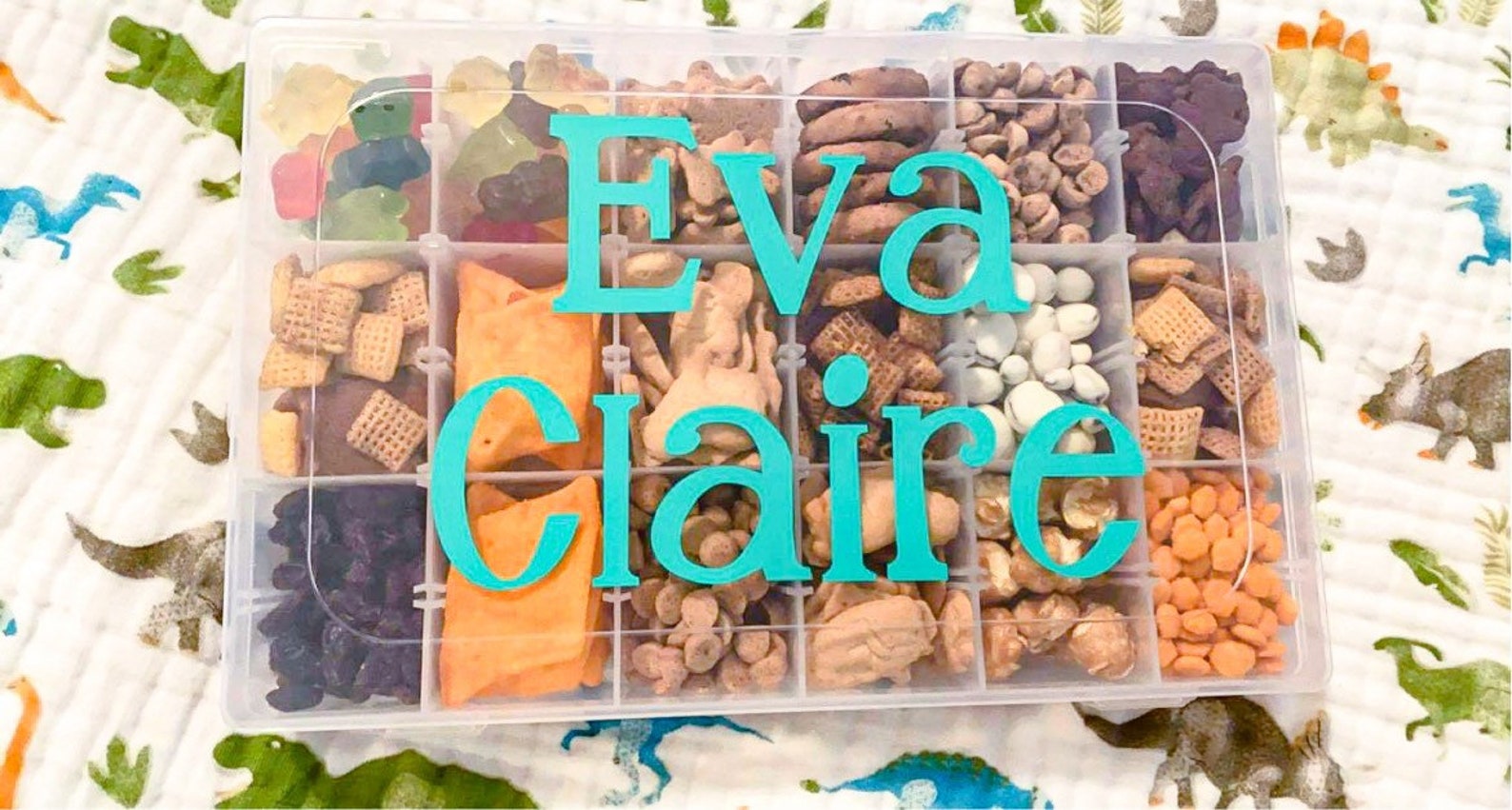 Large Personalized Travel Snack Boxes Snackle Box Etsy